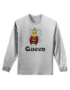 Queen Bee Text 2 Adult Long Sleeve Shirt-Long Sleeve Shirt-TooLoud-AshGray-Small-Davson Sales