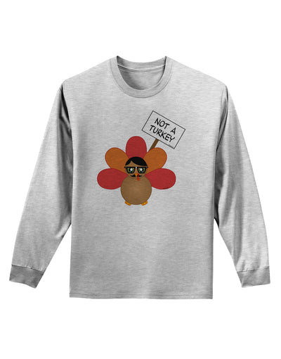 Thanksgiving Turkey in Disguise Adult Long Sleeve Shirt by TooLoud-Long Sleeve Shirt-TooLoud-AshGray-Small-Davson Sales