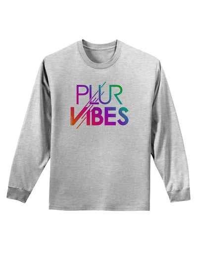 PLUR Vibes Adult Long Sleeve Shirt-Long Sleeve Shirt-TooLoud-AshGray-Small-Davson Sales