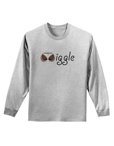 Wiggle - Twerk Dark Adult Long Sleeve Shirt-Long Sleeve Shirt-TooLoud-AshGray-Small-Davson Sales