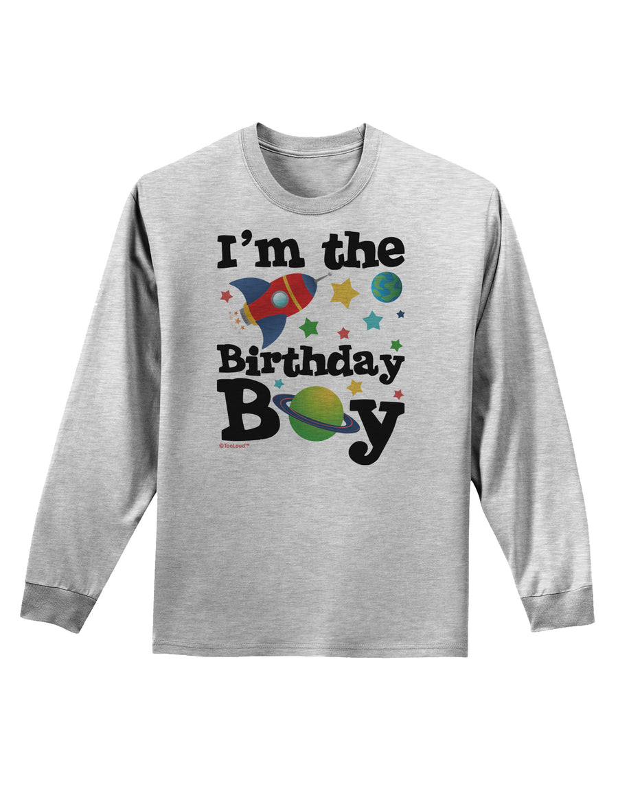 I'm the Birthday Boy - Outer Space Design Adult Long Sleeve Shirt by TooLoud-Long Sleeve Shirt-TooLoud-White-Small-Davson Sales