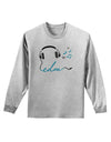 EDM Cord Blue Adult Long Sleeve Shirt-Long Sleeve Shirt-TooLoud-AshGray-Small-Davson Sales