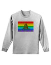 LGBT Rainbow Gadsden Flag Freedom Adult Long Sleeve Shirt-Long Sleeve Shirt-TooLoud-AshGray-Small-Davson Sales