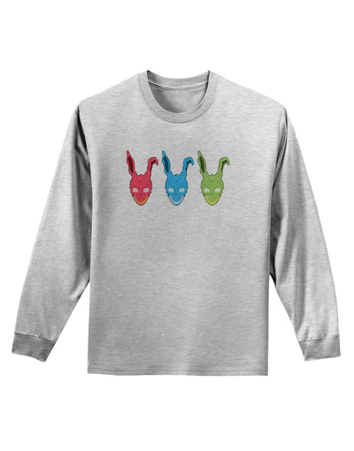 Scary Bunny Tri-color Adult Long Sleeve Shirt-Long Sleeve Shirt-TooLoud-AshGray-Small-Davson Sales