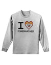 I Love Heart Pomeranians Adult Long Sleeve Shirt-Long Sleeve Shirt-TooLoud-AshGray-Small-Davson Sales