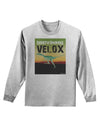 Ornithomimus Velox - With Name Adult Long Sleeve Shirt by TooLoud-Long Sleeve Shirt-TooLoud-AshGray-Small-Davson Sales