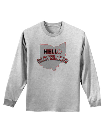 Hello Cleveland Adult Long Sleeve Shirt-Long Sleeve Shirt-TooLoud-AshGray-Small-Davson Sales