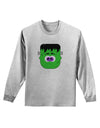 Frankenstein Face Halloween Adult Long Sleeve Shirt-Long Sleeve Shirt-TooLoud-AshGray-Small-Davson Sales