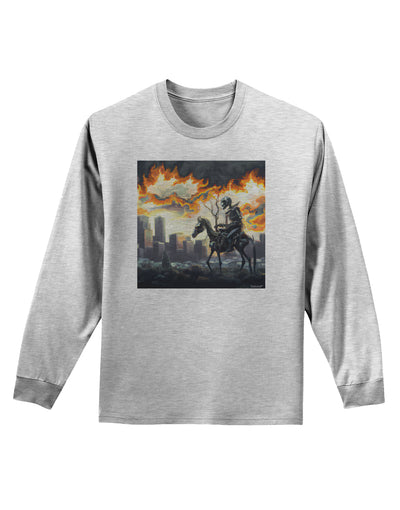 Grimm Reaper Halloween Design Adult Long Sleeve Shirt-Mens-LongsleeveShirts-TooLoud-AshGray-Small-Davson Sales