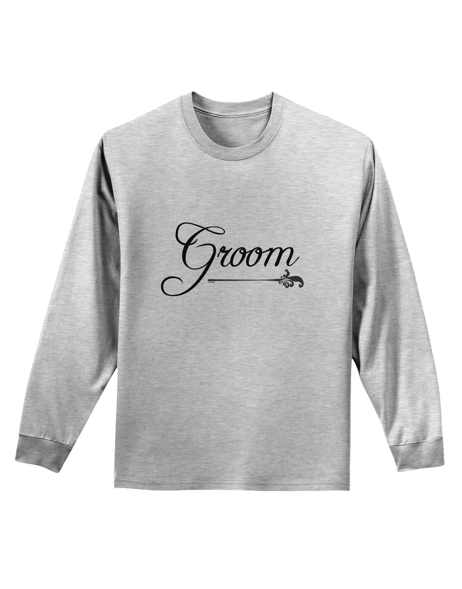 TooLoud Groom Adult Long Sleeve Shirt-Long Sleeve Shirt-TooLoud-White-Small-Davson Sales