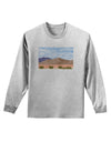 Pixel Landscape - Desert Adult Long Sleeve Shirt-Long Sleeve Shirt-TooLoud-AshGray-Small-Davson Sales