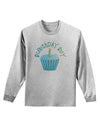 Birthday Boy - Candle Cupcake Adult Long Sleeve Shirt by TooLoud-Long Sleeve Shirt-TooLoud-AshGray-Small-Davson Sales