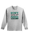 Don't Shop Adopt Adult Long Sleeve Shirt-Long Sleeve Shirt-TooLoud-AshGray-Small-Davson Sales