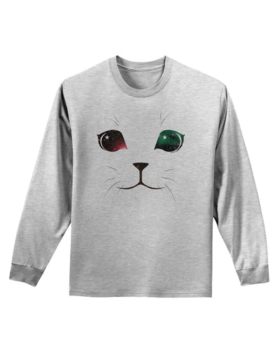 Adorable Space Cat Adult Long Sleeve Shirt by-Long Sleeve Shirt-TooLoud-AshGray-Small-Davson Sales