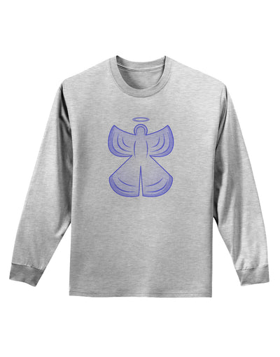 Snow Angel Design - Winter Adult Long Sleeve Shirt-Long Sleeve Shirt-TooLoud-AshGray-Small-Davson Sales