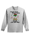 Jingle Bells All the way Adult Long Sleeve Shirt-Long Sleeve Shirt-TooLoud-AshGray-Small-Davson Sales