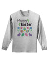 Happy Easter Design Adult Long Sleeve Shirt-Long Sleeve Shirt-TooLoud-AshGray-Small-Davson Sales