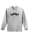 Ceci n'est pas une moustache Adult Long Sleeve Shirt-Long Sleeve Shirt-TooLoud-AshGray-Small-Davson Sales