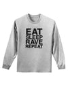 Eat Sleep Rave Repeat Adult Long Sleeve Shirt by TooLoud-Long Sleeve Shirt-TooLoud-AshGray-Small-Davson Sales