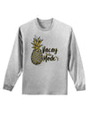 Vacay Mode Pinapple Adult Long Sleeve Shirt-Long Sleeve Shirt-TooLoud-AshGray-Small-Davson Sales