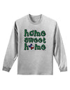 Home Sweet Home - Texas - Cactus and State Flag Adult Long Sleeve Shirt by TooLoud-Long Sleeve Shirt-TooLoud-AshGray-Small-Davson Sales