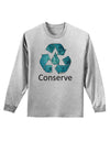 Water Conservation Text Adult Long Sleeve Shirt by TooLoud-Long Sleeve Shirt-TooLoud-AshGray-Small-Davson Sales