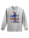 Liberty and Justice for All Adult Long Sleeve Shirt-Long Sleeve Shirt-TooLoud-AshGray-Small-Davson Sales