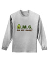 OMG - Oh My Guac - Guacamole Design Adult Long Sleeve Shirt by TooLoud-Long Sleeve Shirt-TooLoud-AshGray-Small-Davson Sales