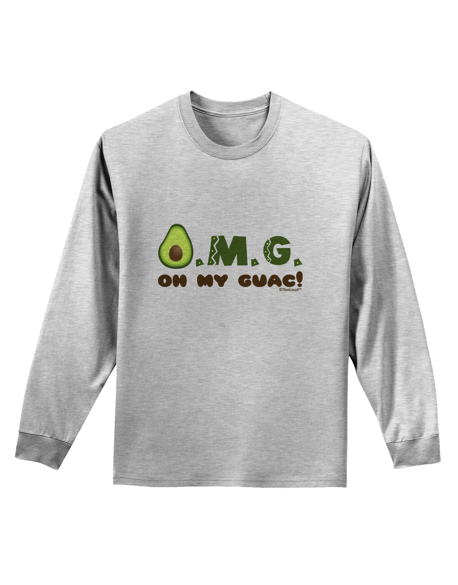 OMG - Oh My Guac - Guacamole Design Adult Long Sleeve Shirt by TooLoud-Long Sleeve Shirt-TooLoud-White-Small-Davson Sales