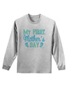 My First Mother's Day - Baby Feet - Blue Adult Long Sleeve Shirt by TooLoud-Long Sleeve Shirt-TooLoud-AshGray-Small-Davson Sales