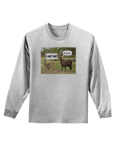 Angry Standing Llamas Adult Long Sleeve Shirt by TooLoud-Long Sleeve Shirt-TooLoud-AshGray-Small-Davson Sales