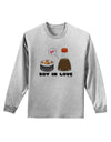 Cute Sushi and Soy Sauce - Soy In Love Adult Long Sleeve Shirt by TooLoud-Long Sleeve Shirt-TooLoud-AshGray-Small-Davson Sales