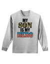 My Son is My Hero - Armed Forces Adult Long Sleeve Shirt by TooLoud-Long Sleeve Shirt-TooLoud-AshGray-Small-Davson Sales