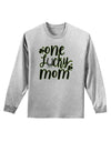 One Lucky Mom Shamrock Adult Long Sleeve Shirt-Long Sleeve Shirt-TooLoud-AshGray-Small-Davson Sales