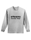 Autism Awareness Month - Puzzle Pieces Adult Long Sleeve Shirt by TooLoud-Long Sleeve Shirt-TooLoud-AshGray-Small-Davson Sales