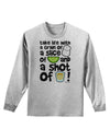 Take Life with a Grain of Salt and a Shot of Tequila Adult Long Sleeve Shirt by TooLoud-Long Sleeve Shirt-TooLoud-AshGray-Small-Davson Sales