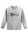 Merica Established 1776 - American Flag Style Adult Long Sleeve Shirt by TooLoud-Long Sleeve Shirt-TooLoud-AshGray-Small-Davson Sales