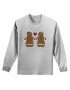 Gingerbread Woman Couple Adult Long Sleeve Shirt by TooLoud-Long Sleeve Shirt-TooLoud-AshGray-Small-Davson Sales