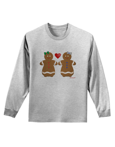 Gingerbread Woman Couple Adult Long Sleeve Shirt by TooLoud-Long Sleeve Shirt-TooLoud-AshGray-Small-Davson Sales