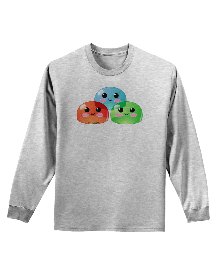 Cute RPG Slime - Trio Adult Long Sleeve Shirt by TooLoud-Long Sleeve Shirt-TooLoud-White-Small-Davson Sales