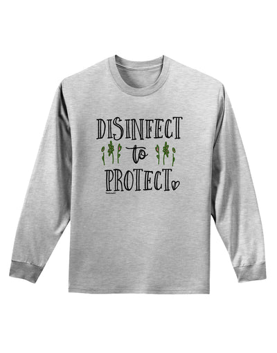 Disinfect to Protect Adult Long Sleeve Shirt-Long Sleeve Shirt-TooLoud-AshGray-Small-Davson Sales