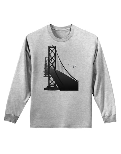 San Francisco Bay Bridge Adult Long Sleeve Shirt-Long Sleeve Shirt-TooLoud-AshGray-Small-Davson Sales