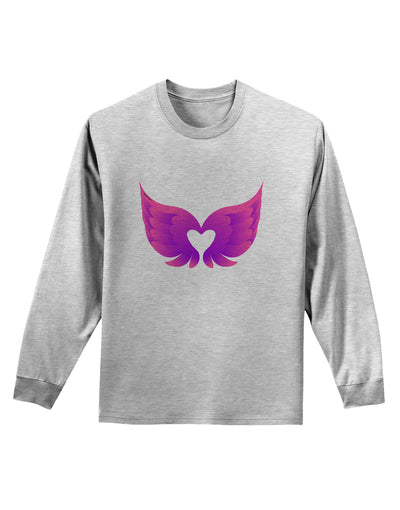 Cute Angel Wings Pair Heart Adult Long Sleeve Shirt-Long Sleeve Shirt-TooLoud-AshGray-Small-Davson Sales