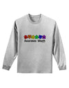 Autism Awareness Month - Colorful Puzzle Pieces Adult Long Sleeve Shirt by TooLoud-Long Sleeve Shirt-TooLoud-AshGray-Small-Davson Sales