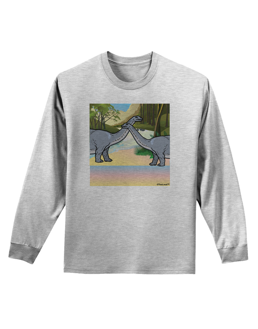 Diplodocus Longus - Without Name Adult Long Sleeve Shirt-Long Sleeve Shirt-TooLoud-White-Small-Davson Sales