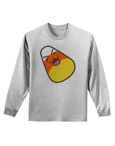 Cute Father Candy Corn Family Halloween Adult Long Sleeve Shirt-Long Sleeve Shirt-TooLoud-AshGray-Small-Davson Sales