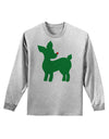 Cute Red and Green Rudolph - Christmas Adult Long Sleeve Shirt by TooLoud-Long Sleeve Shirt-TooLoud-AshGray-Small-Davson Sales