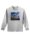 Bighorn Ram Text Adult Long Sleeve Shirt-Long Sleeve Shirt-TooLoud-AshGray-Small-Davson Sales