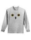 Cute Snowy Owl Face Adult Long Sleeve Shirt-Long Sleeve Shirt-TooLoud-AshGray-Small-Davson Sales