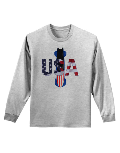 USA Bobsled Adult Long Sleeve Shirt by TooLoud-TooLoud-AshGray-Small-Davson Sales